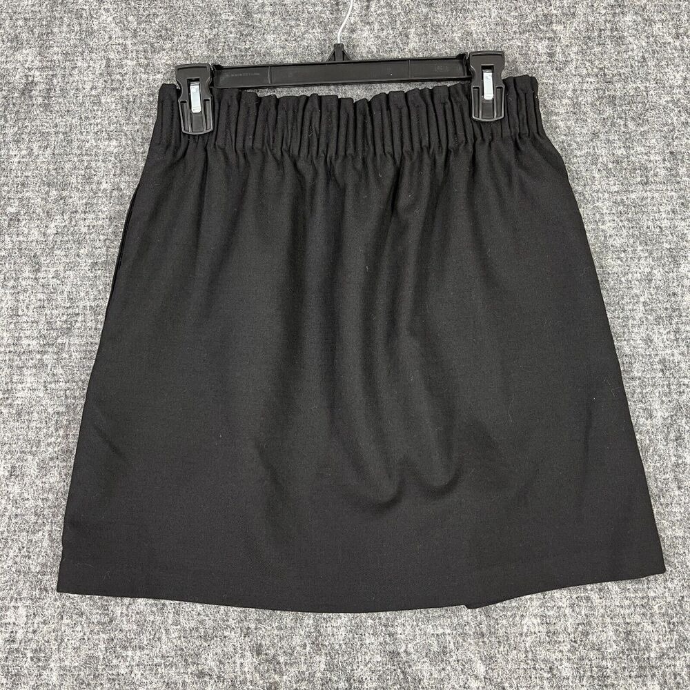 J.Crew Wool Blend Short Skirt Women's 2 Black Elastic Waist Short Lining - Picture 4 of 8